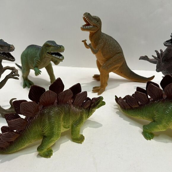 Lot of 6 Boley Dinosaurs Figures Great Detail & Colors - Picture 3 of 5